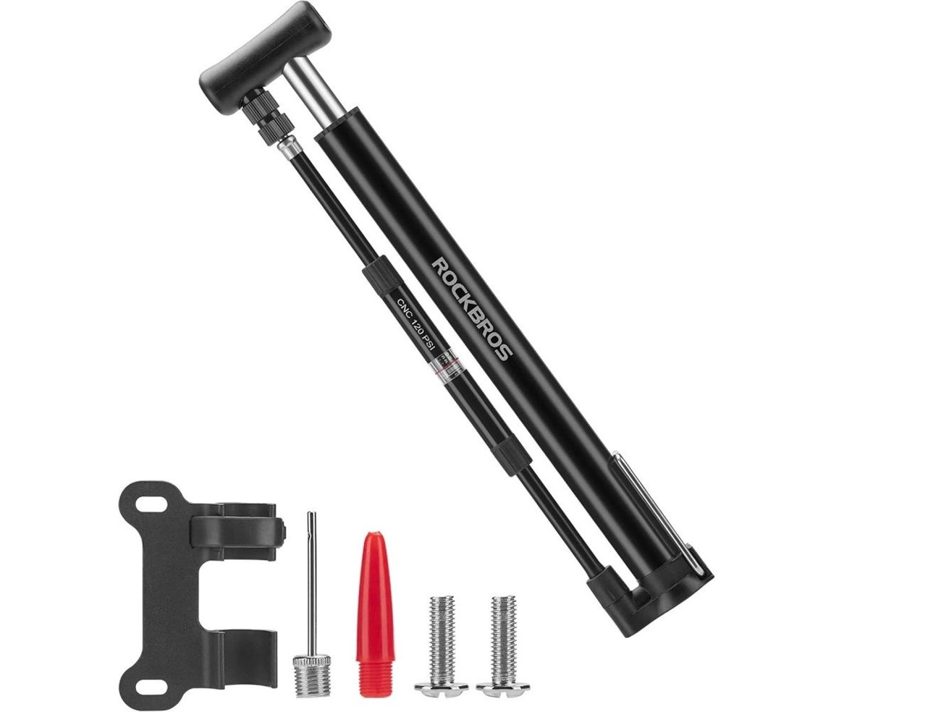 Bomba de pie para bicicleta Rockbros 42322821001 - negra