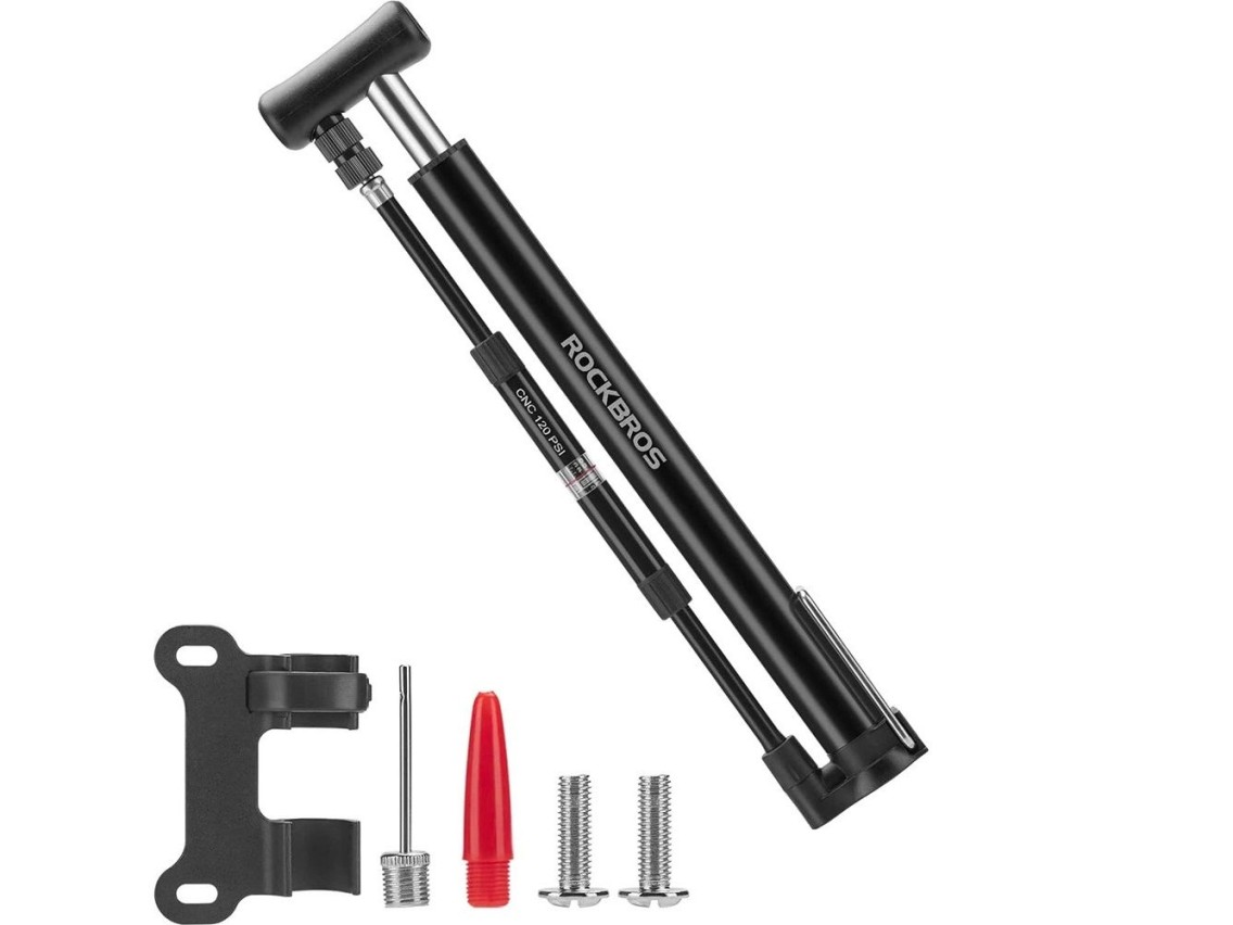 Bomba de pie para bicicleta Rockbros 42322821001 - negra