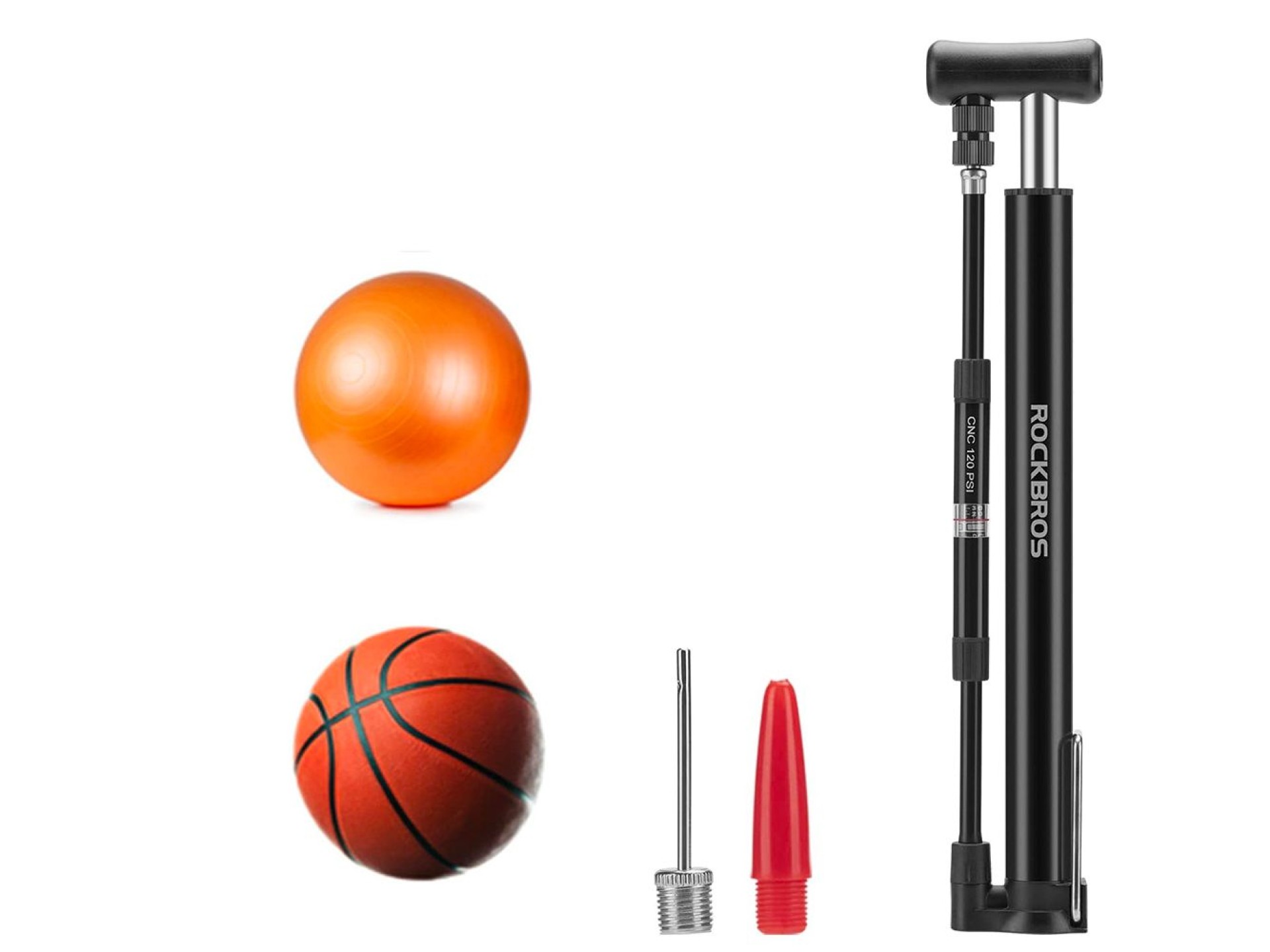 Bomba de pie para bicicleta Rockbros 42322821001 - negra