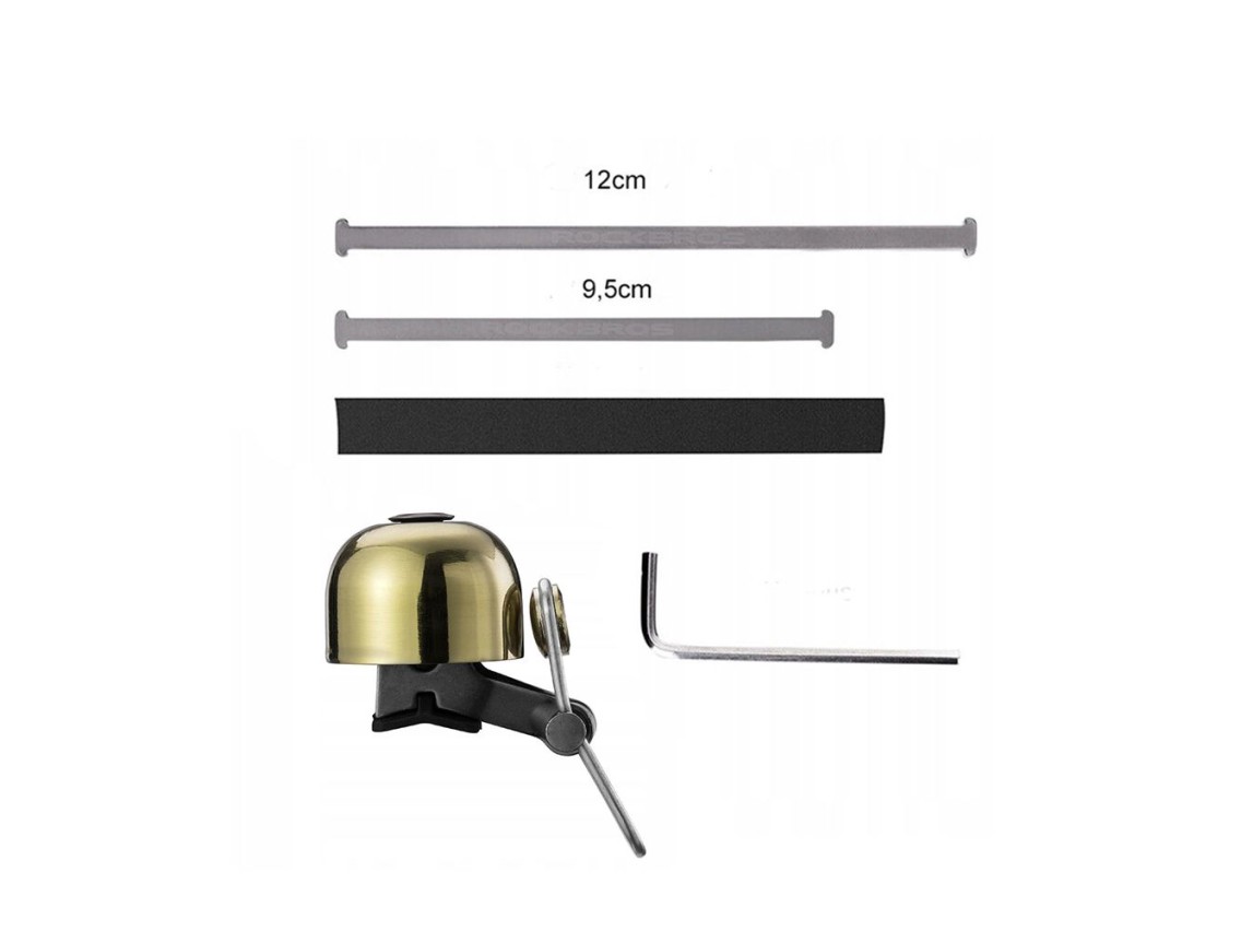 Timbre de bicicleta retro Rockbros 15-1BG - dorado