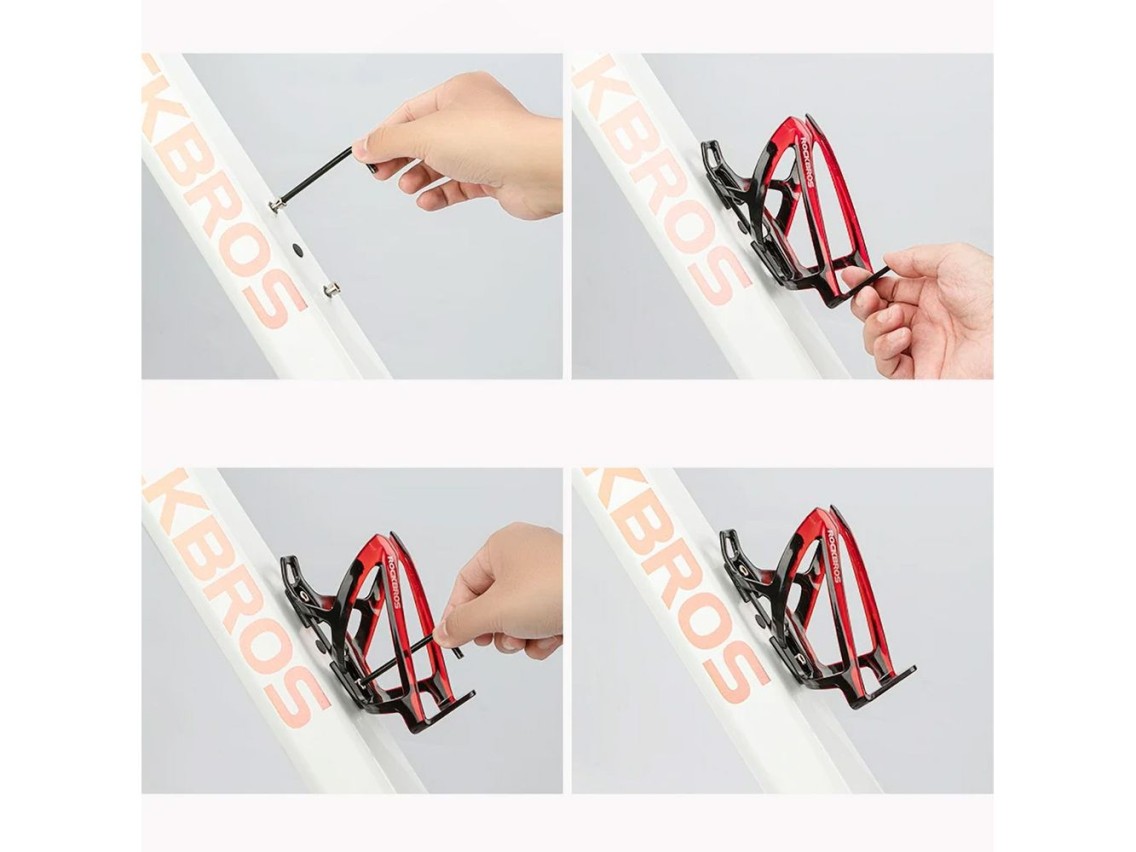 Rockbros FK338 Bike Bottle Holder - Black and Red