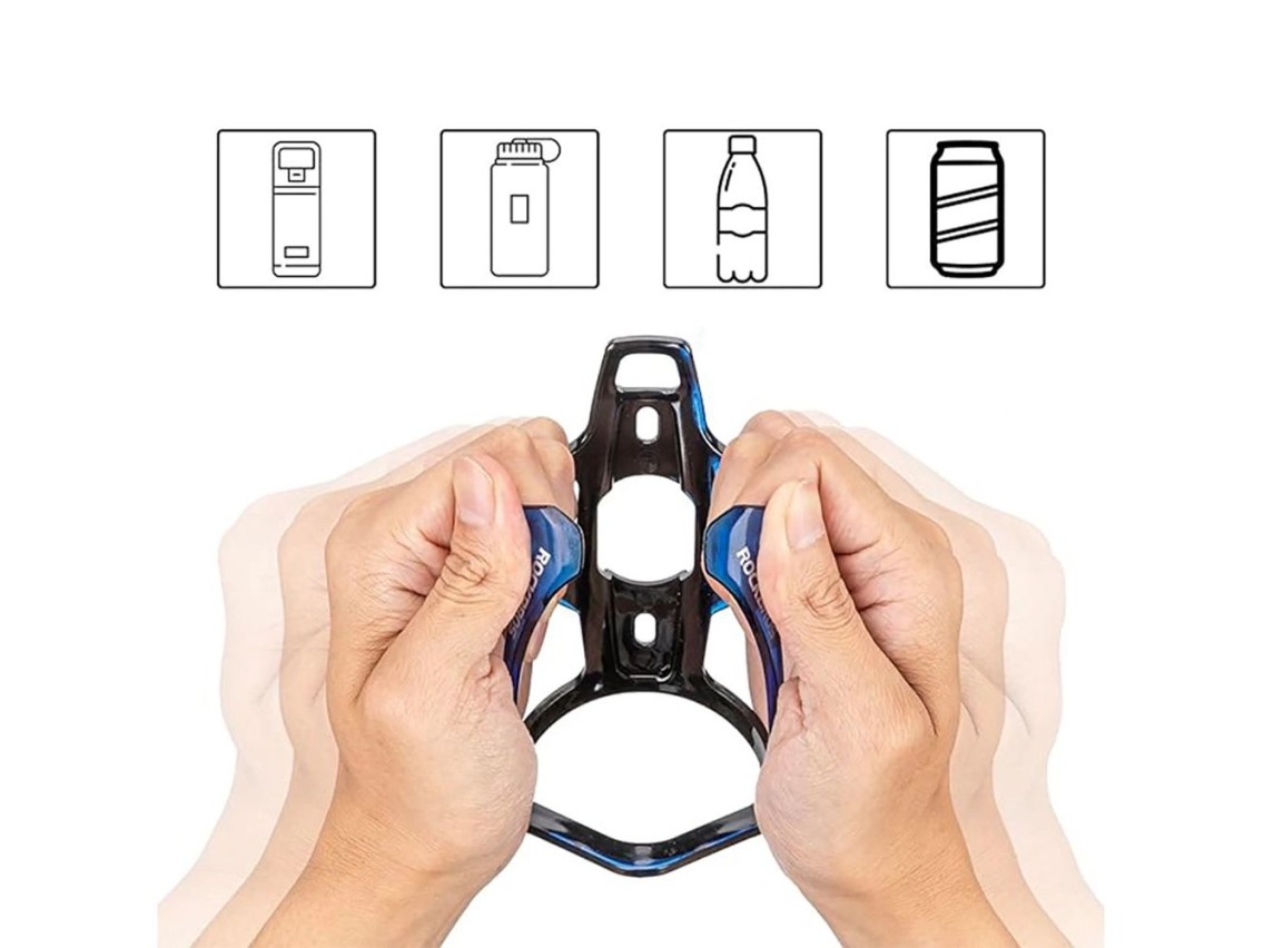 Portabotellas para bicicleta Rockbros FK338 - Negro y azul