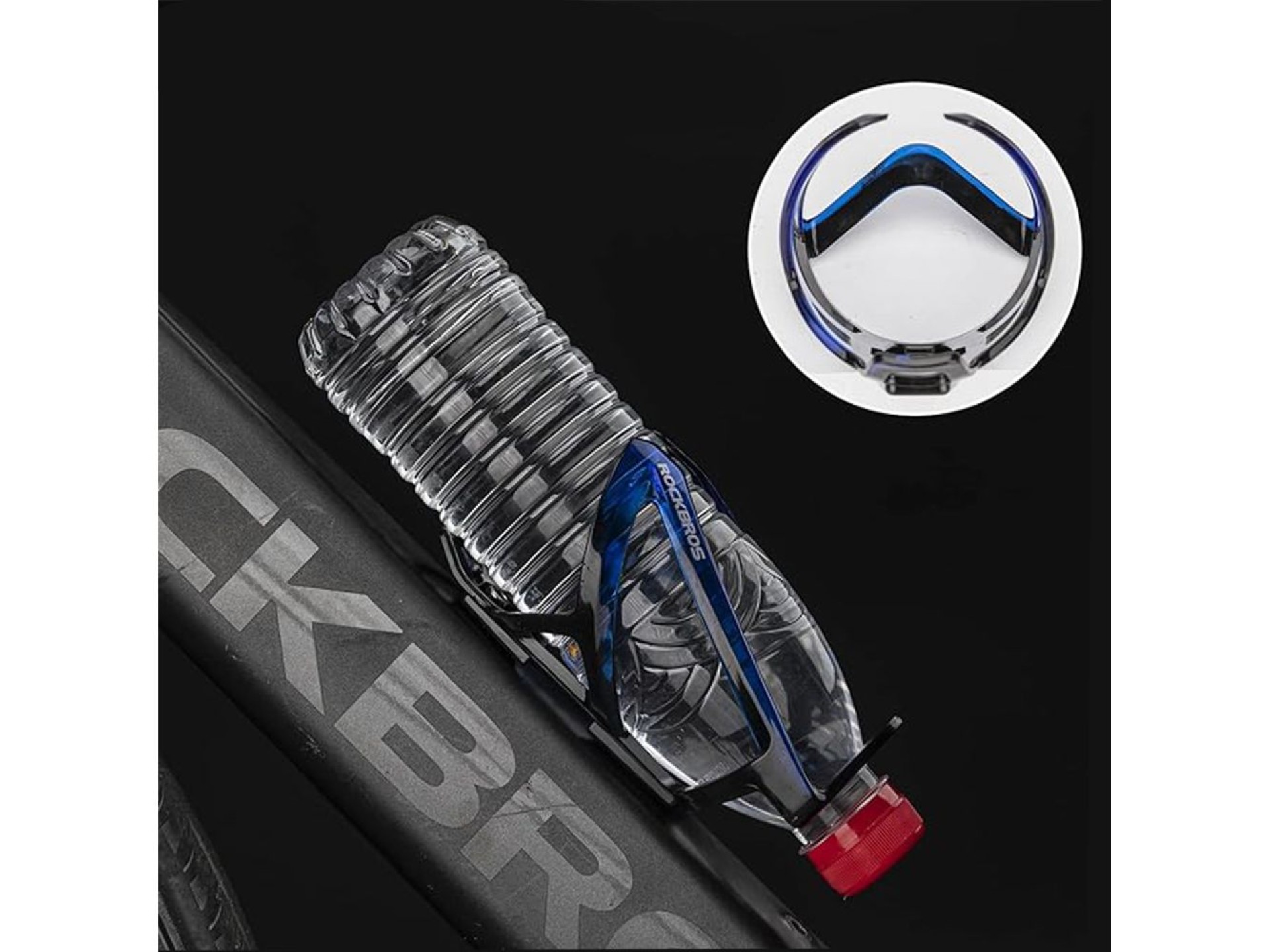 Portabotellas para bicicleta Rockbros FK338 - Negro y azul