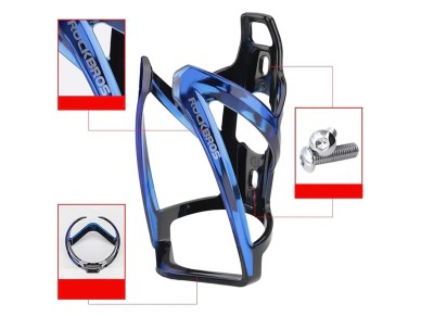 Suporte para garrafa de bicicleta Rockbros FK338 - Preto e Azul