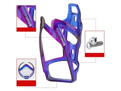 Portabotellas para bicicleta Rockbros FK338 - Azul y morado Portabotellas para bicicleta Rockbros FK338 - Azul y morado