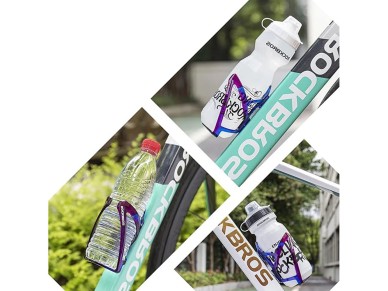 Portabotellas para bicicleta Rockbros FK338 - Azul y morado Portabotellas para bicicleta Rockbros FK338 - Azul y morado