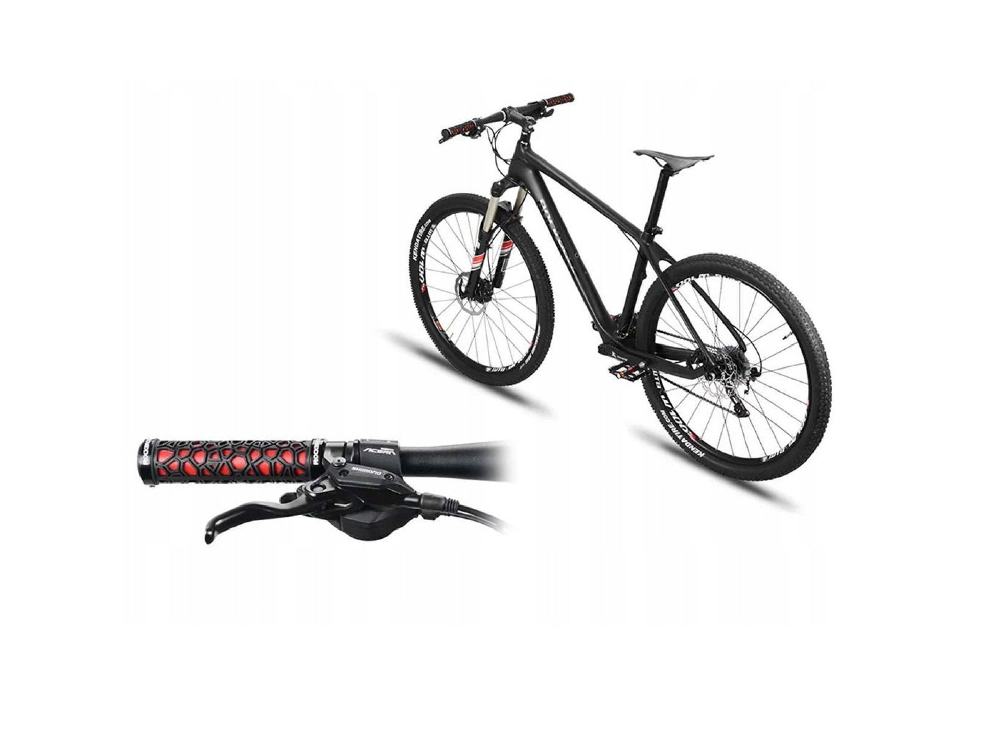 Puños para bicicleta Rockbros 2017-14ARD - negro y rojo