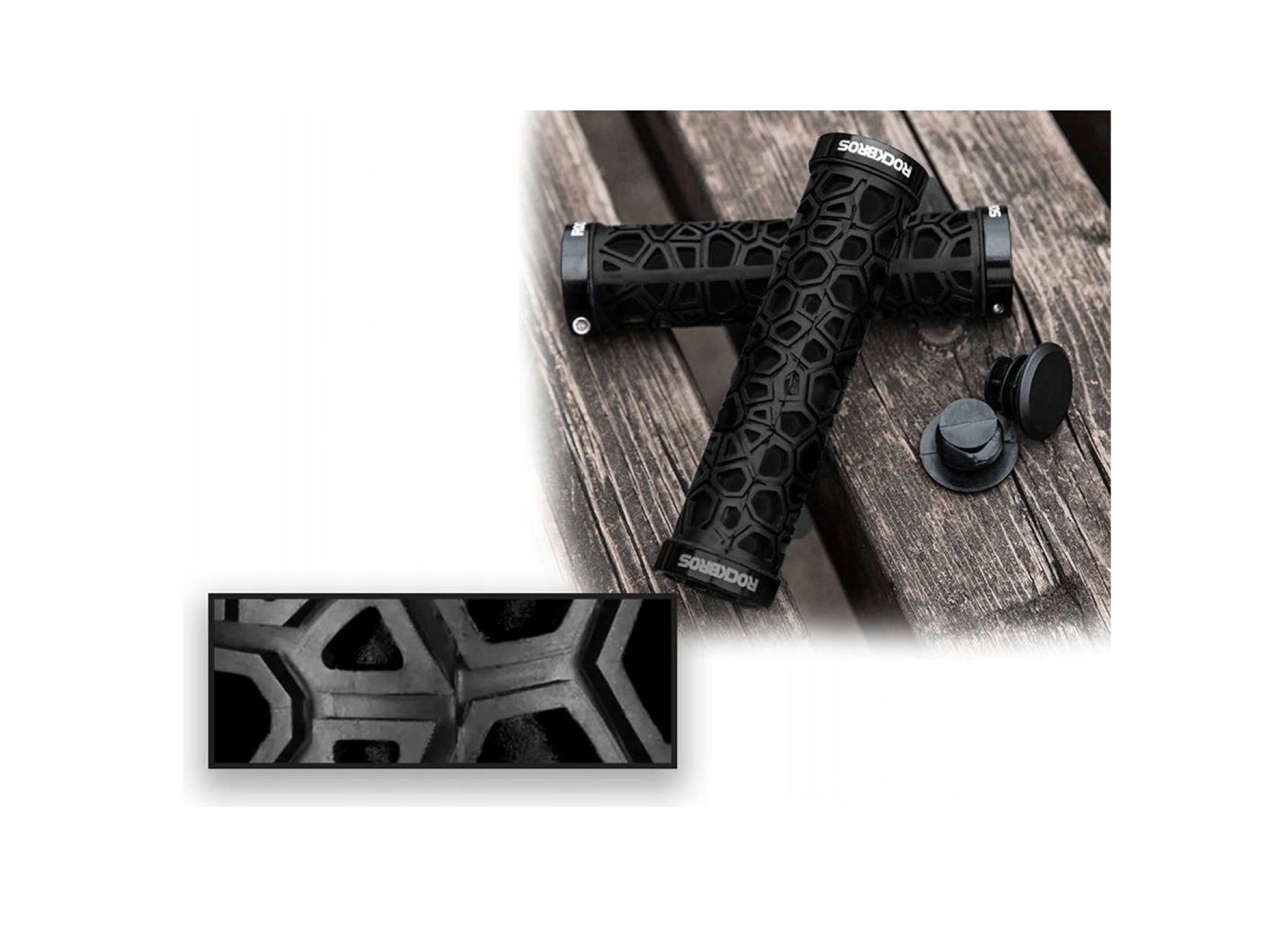 Rockbros 2017-14ABK bicycle grips - black