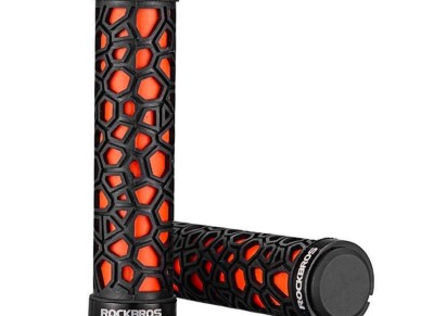 Rockbros 2017-14AOR bicycle grips - black and orange Rockbros 2017-14AOR bicycle grips - black and orange