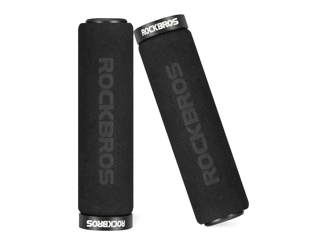 Puños de manillar de bicicleta Rockbros BT1001BKBK de esponja - negros
