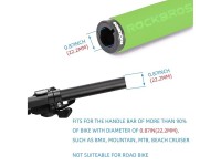 Rockbros BT1001GNBK sponge bicycle handlebar grips - green and black Rockbros BT1001GNBK sponge bicycle handlebar grips - green and black