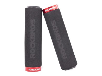 Rockbros BT1001BKRD sponge bicycle handlebar grips - black and red Rockbros BT1001BKRD sponge bicycle handlebar grips - black and red