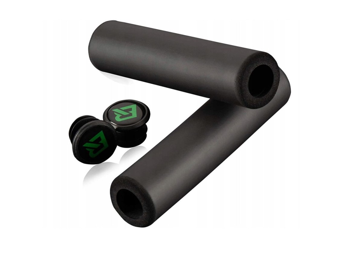Puños para bicicleta Rockbros GMBT1001BK fabricados en espuma de silicona - negros