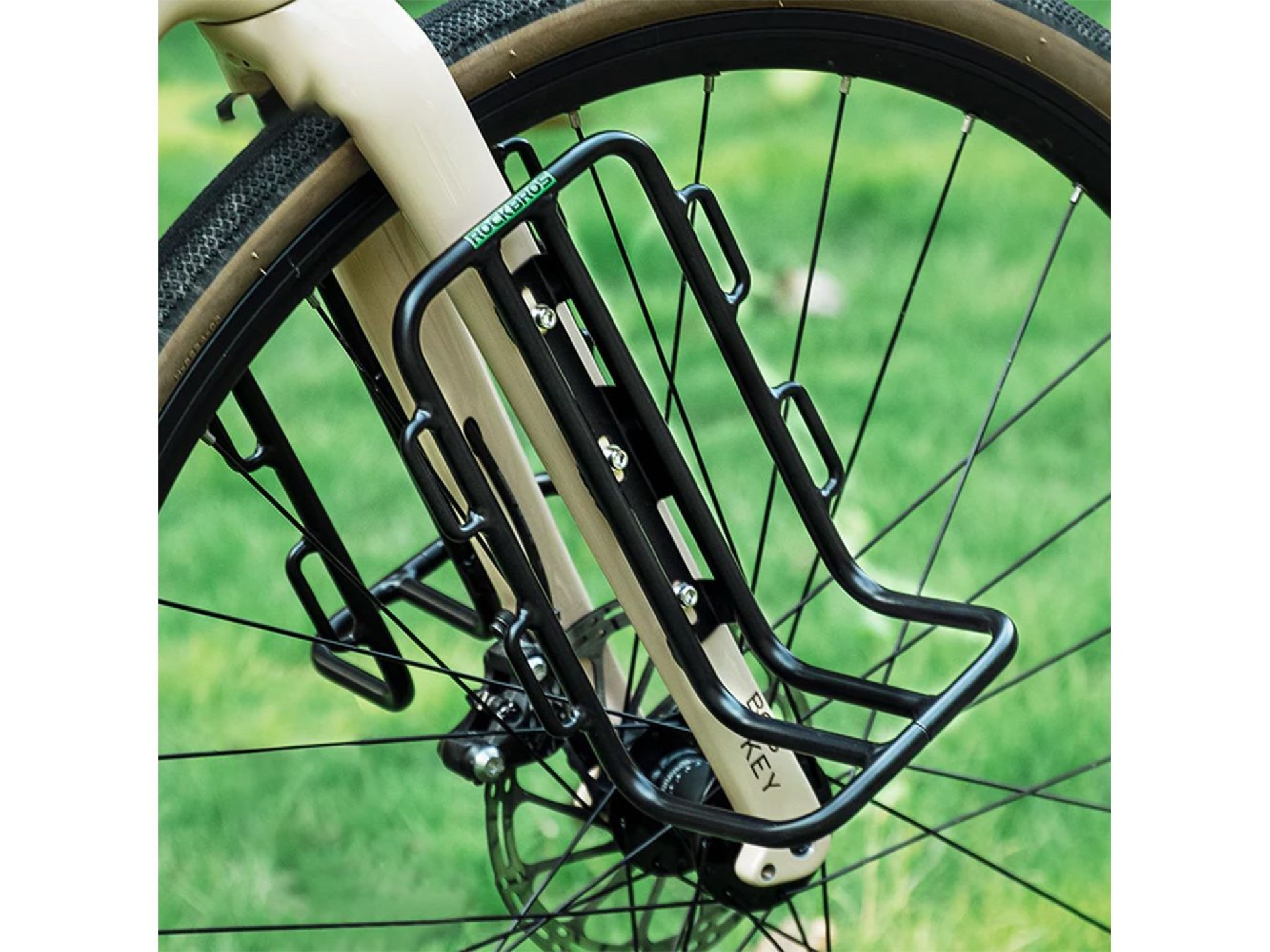 Rockbros 33210010001 front bicycle shelf for bicycle fork - black