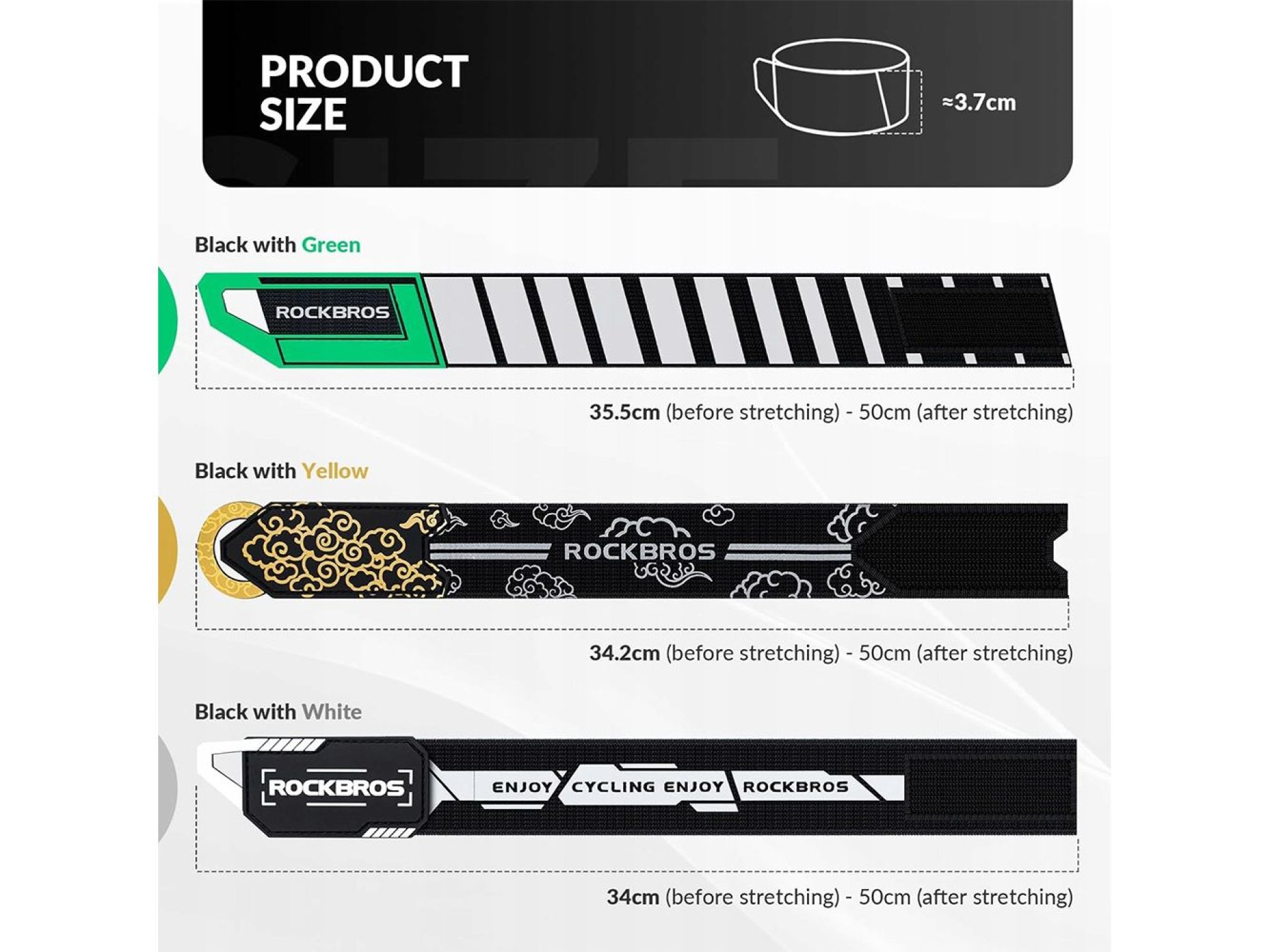 Rockbros reflective tape 49210008001 - green