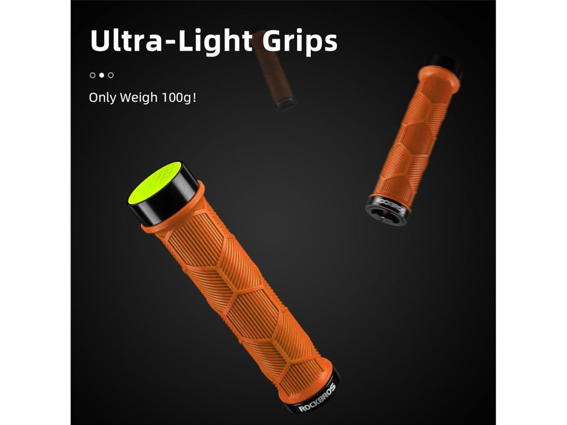 Rockbros 40720007004 bicycle grips with reflector - orange