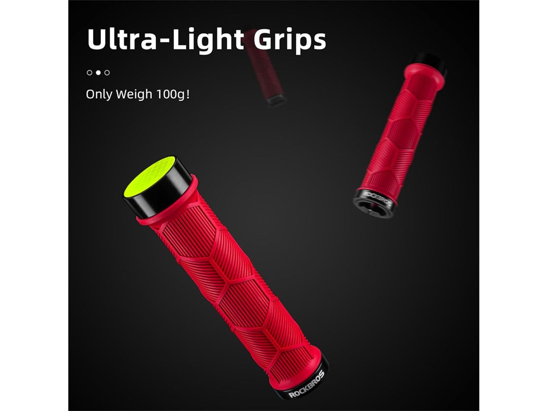 Manoplas de bicicleta Rockbros 40720007002 com refletor - vermelhas