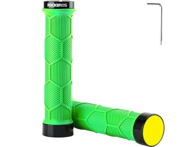 Rockbros 40720007005 bicycle grips with reflector - green Rockbros 40720007005 bicycle grips with reflector - green