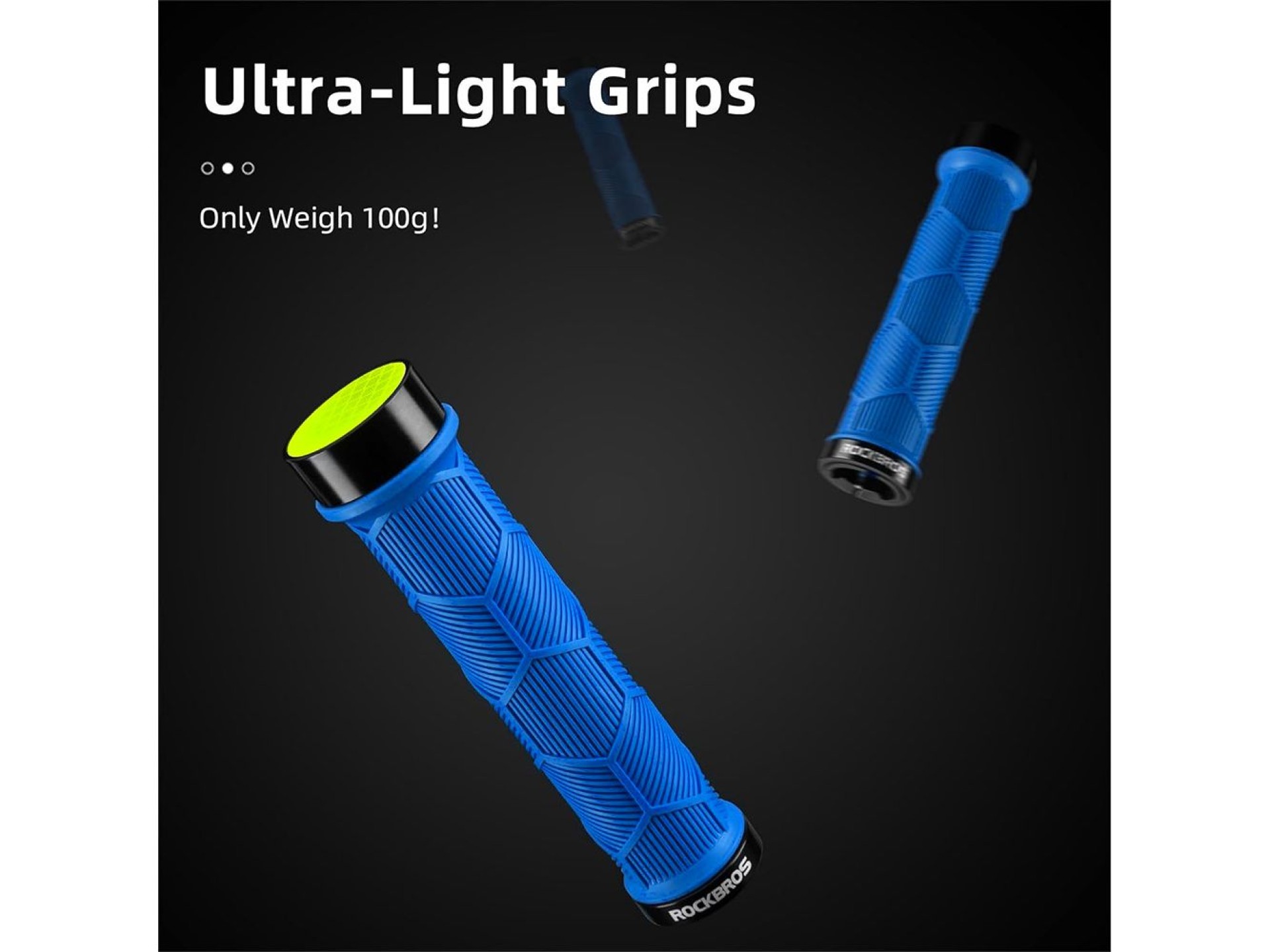 Rockbros 40720007003 bicycle grips with reflector - blue