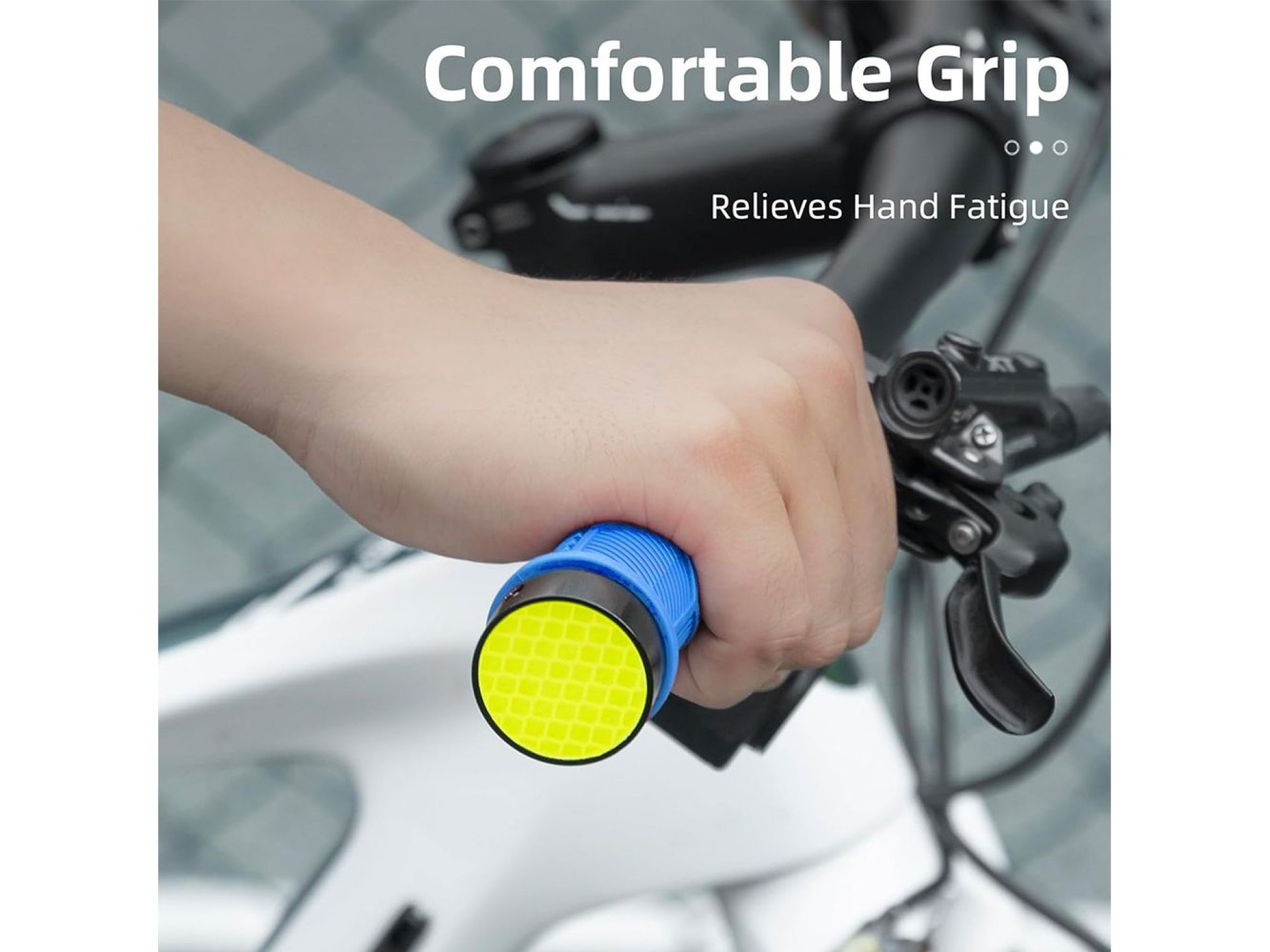 Rockbros 40720007003 bicycle grips with reflector - blue