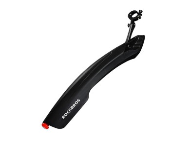 Rockbros DNB8001 mudguard with red LED light - black Rockbros DNB8001 mudguard with red LED light - black