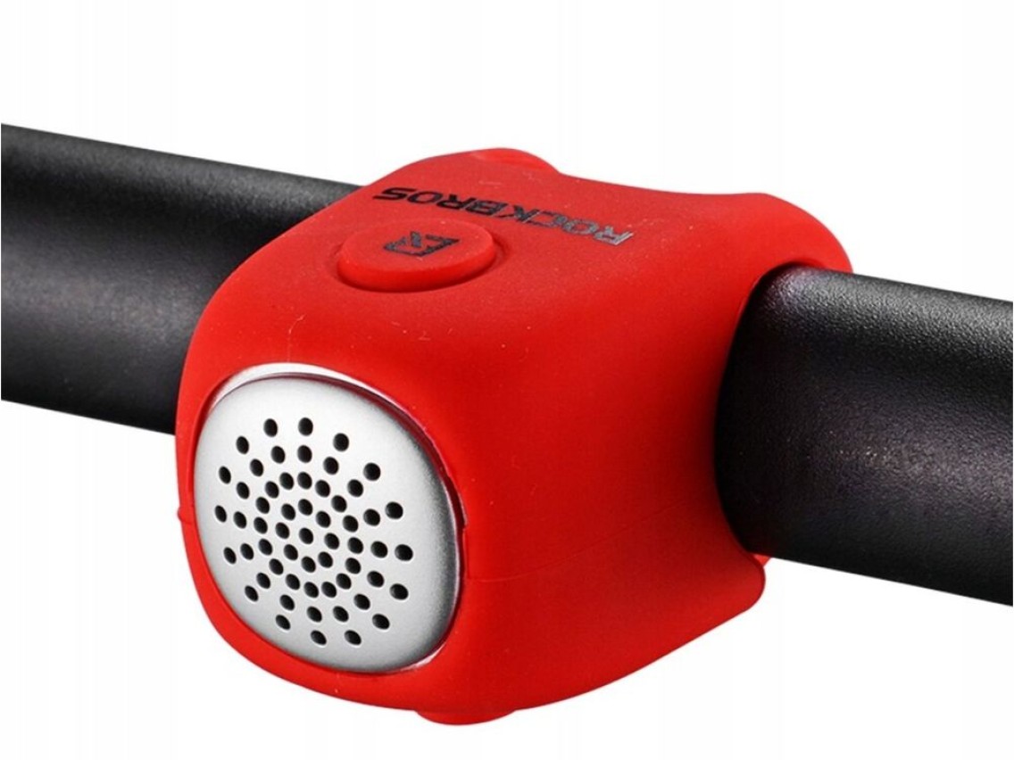 Campainha eletrônica para bicicleta Rockbros CB1709RD - vermelha