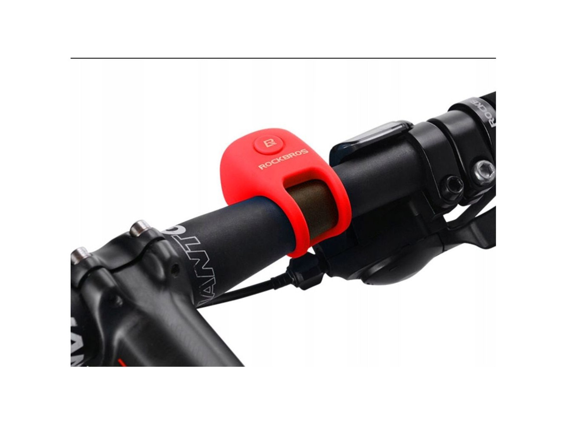 Campainha eletrônica para bicicleta Rockbros CB1709RD - vermelha