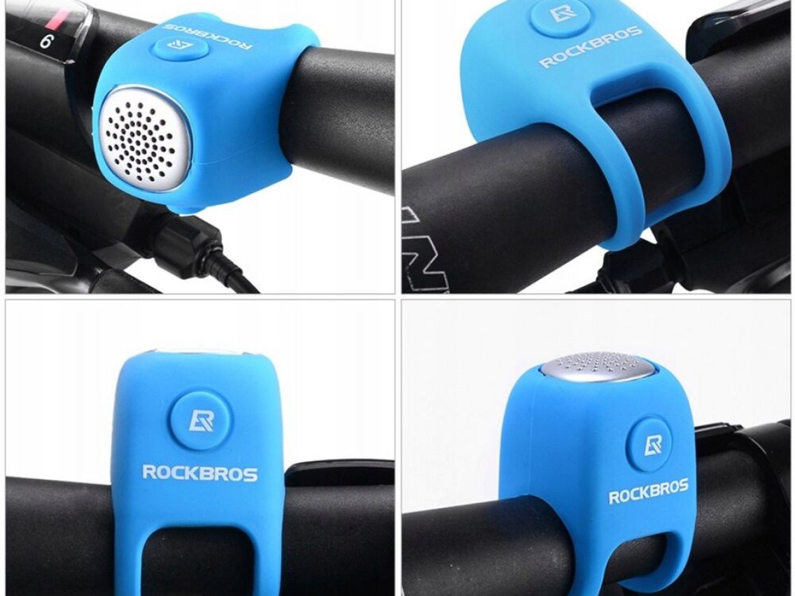 Campainha eletrônica para bicicleta Rockbros CB1709BU - azul