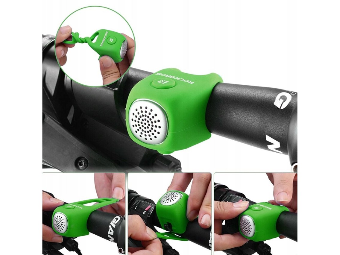 Rockbros CB1709GN electronic bicycle bell - green