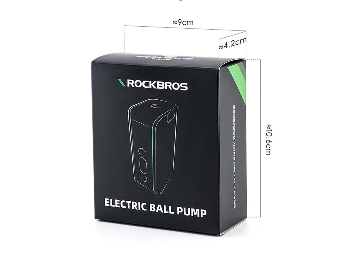 Compresor eléctrico Rockbros 42520006001 con pantalla digital para pelotas/globos - Azul