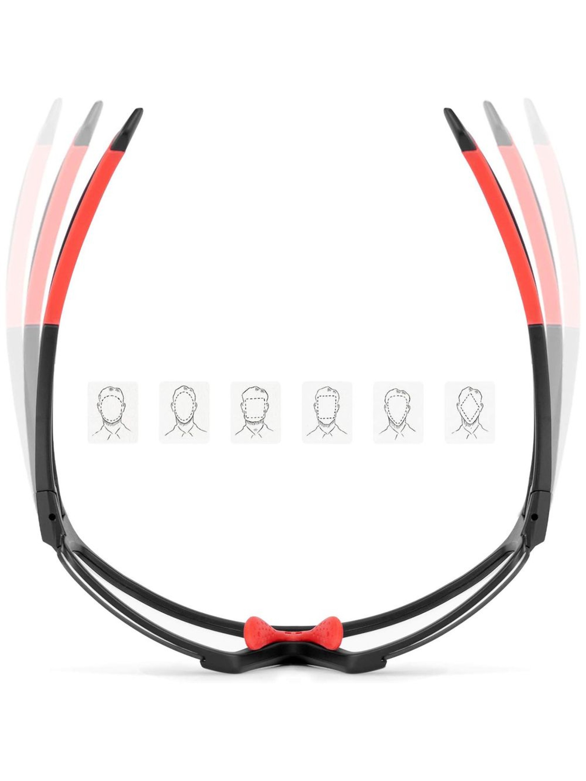 Óculos de ciclismo fotocromáticos Rockbros SP216BK UV400 - preto e vermelho