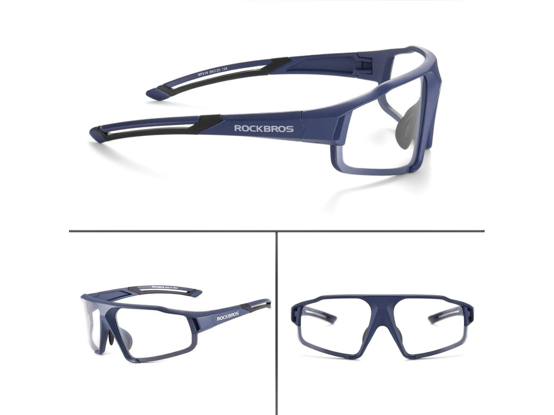 Rockbros SP216BL photochromic UV400 cycling glasses - blue