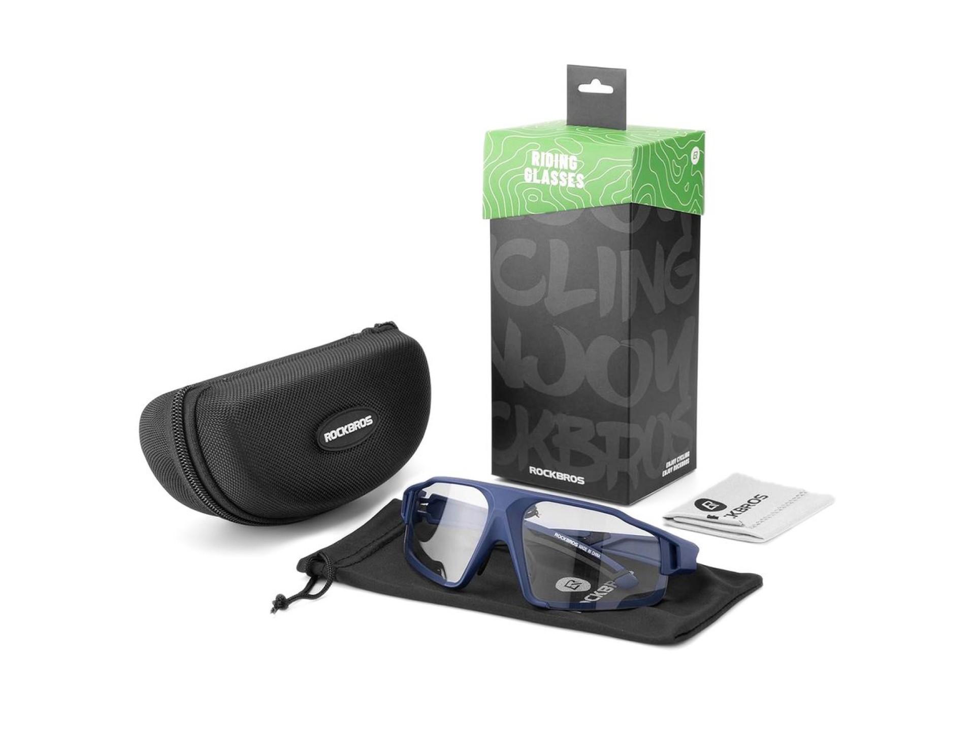 Rockbros SP216BL photochromic UV400 cycling glasses - blue