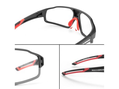 Rockbros SP216BK photochromic UV400 cycling glasses - black and red Rockbros SP216BK photochromic UV400 cycling glasses - black and red