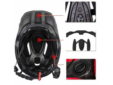 Rockbros TT-32SBPP-M children's bicycle helmet with removable chinbar, size M - purple-pink Rockbros TT-32SBPP-M children's bicycle helmet with removable chinbar, size M - purple-pink