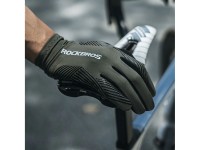 Guantes de ciclismo Rockbros 16110006003 con absorción de impactos, talla L - verde y negro Guantes de ciclismo Rockbros 16110006003 con absorción de impactos, talla L - verde y negro