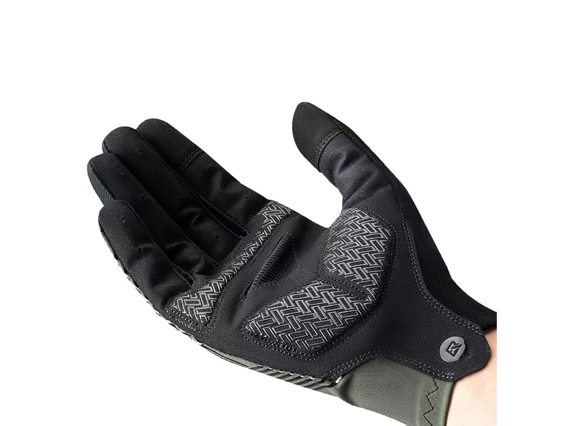 Guantes de ciclismo Rockbros 16110006003 con absorción de impactos, talla L - verde y negro