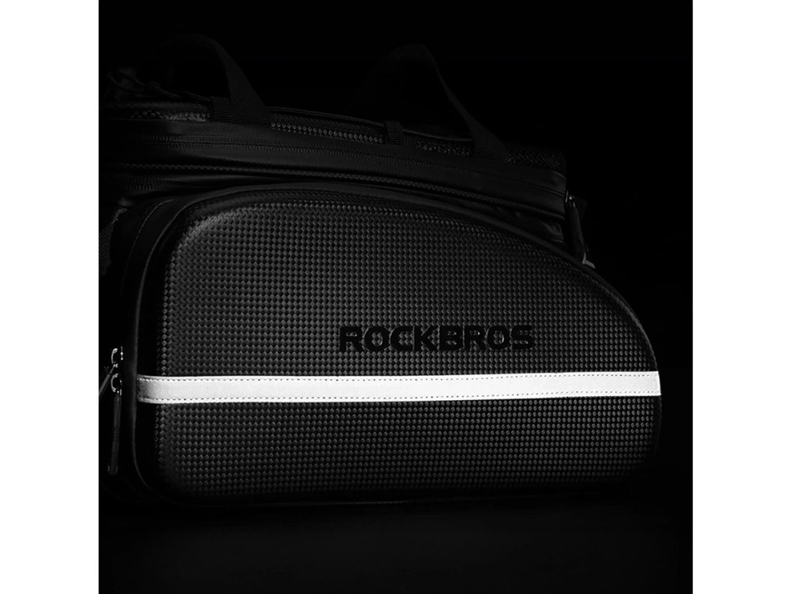 Bolsa para bicicleta Rockbros A6-6 para maletero, 35 l, con bolsillos desplegables - negra