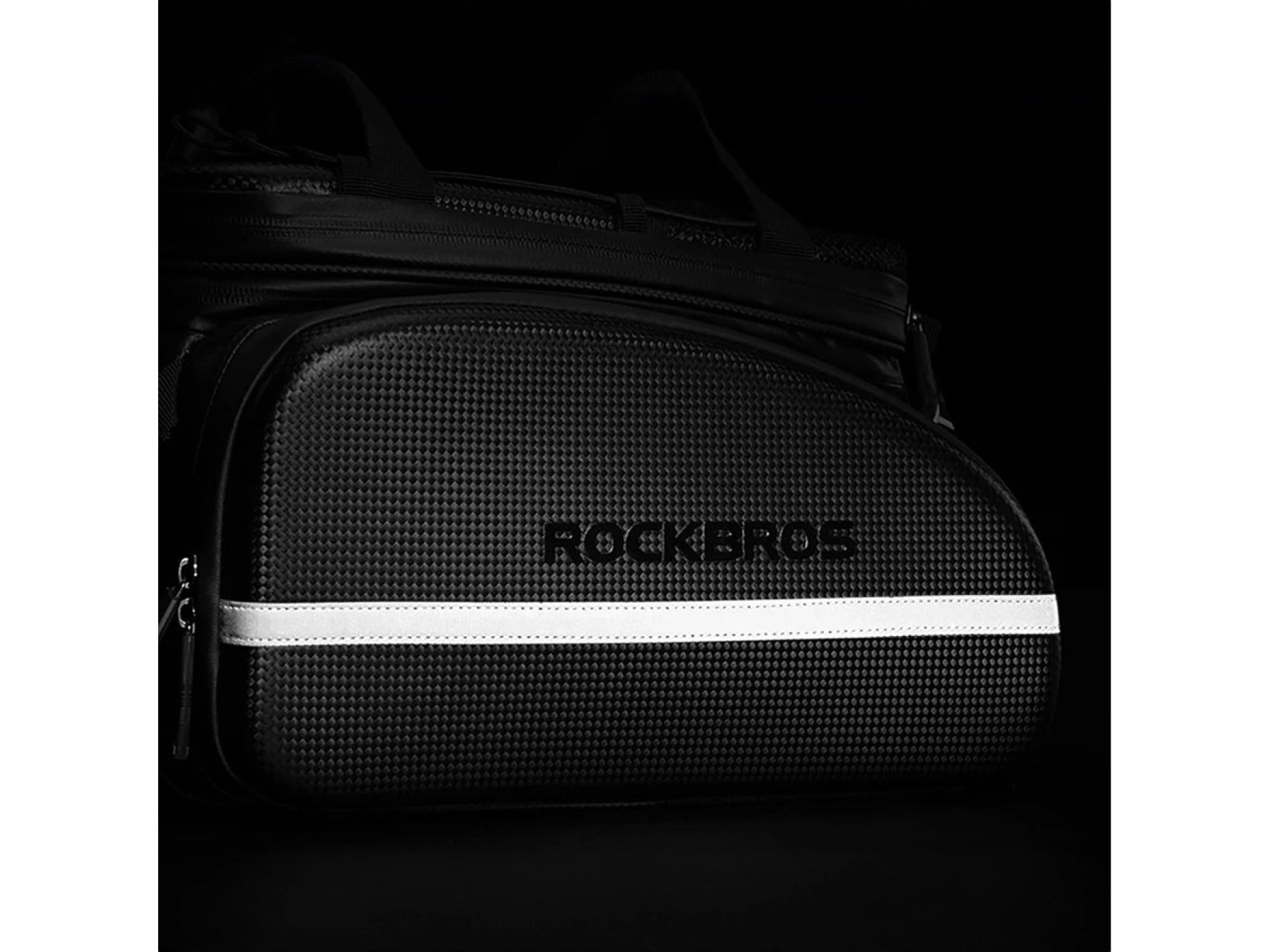 Bolsa para bicicleta Rockbros A6-6 para maletero, 35 l, con bolsillos desplegables - negra