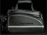 Bolsa para bicicleta Rockbros A6-6 para maletero, 35 l, con bolsillos desplegables - negra Bolsa para bicicleta Rockbros A6-6 para maletero, 35 l, con bolsillos desplegables - negra