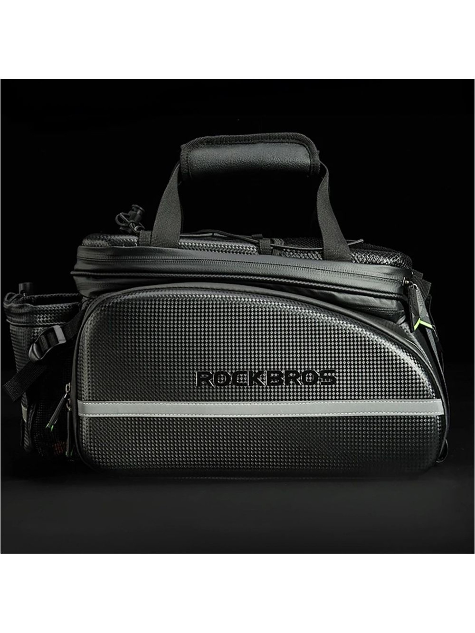 Bolsa para bicicleta Rockbros A6-6 para maletero, 35 l, con bolsillos desplegables - negra