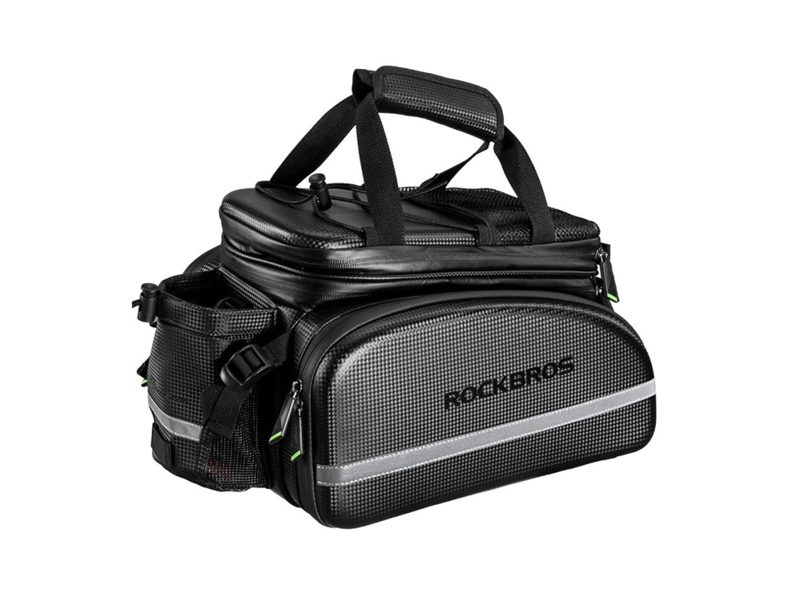 Bolsa para bicicleta Rockbros A6-6 para maletero, 35 l, con bolsillos desplegables - negra