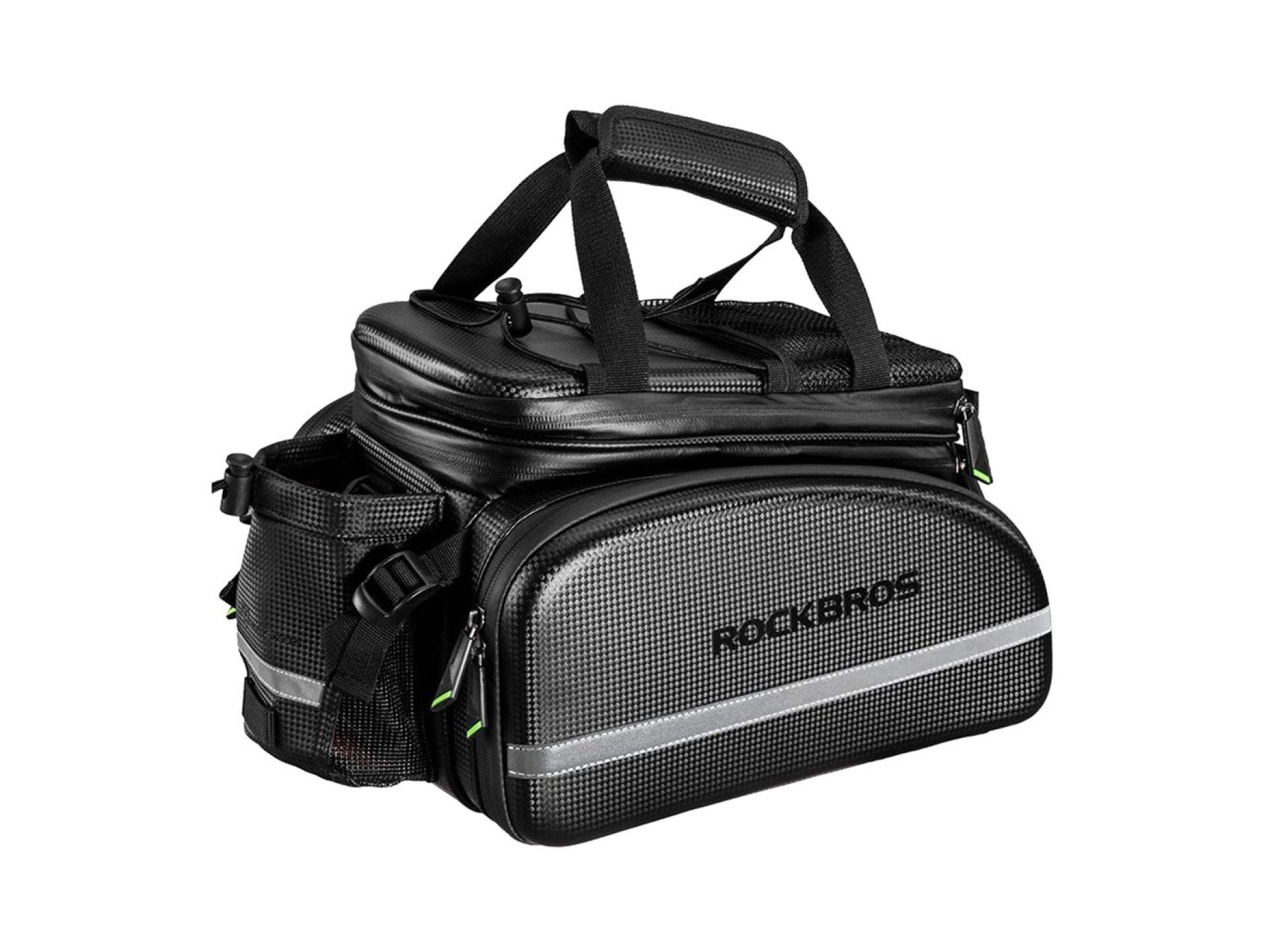 Bolsa para bicicleta Rockbros A6-6 para maletero, 35 l, con bolsillos desplegables - negra