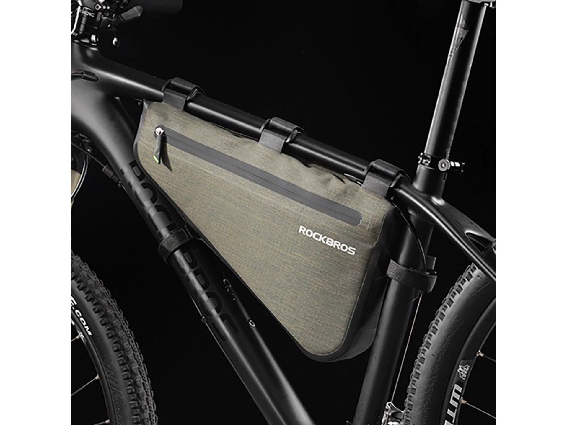 Rockbros AS-017 bicycle frame bag 5 l - dark green