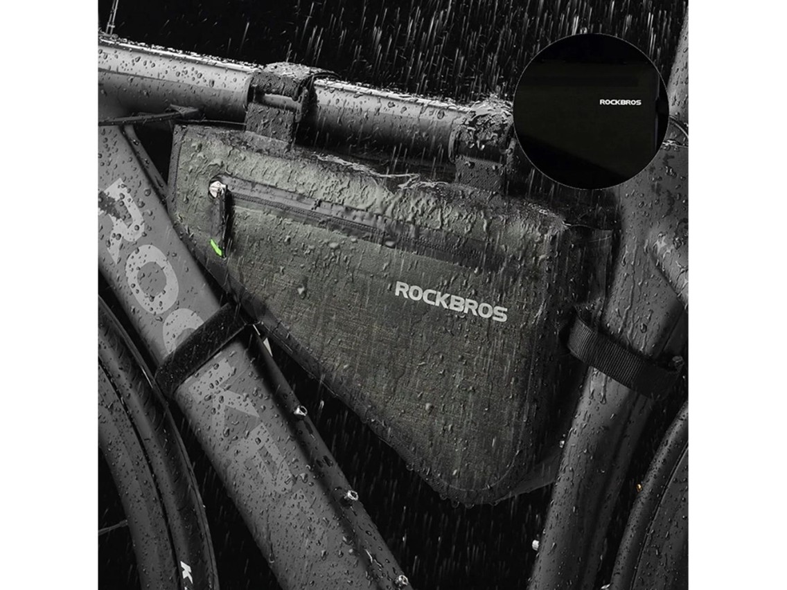 Rockbros AS-017 bicycle frame bag 5 l - dark green
