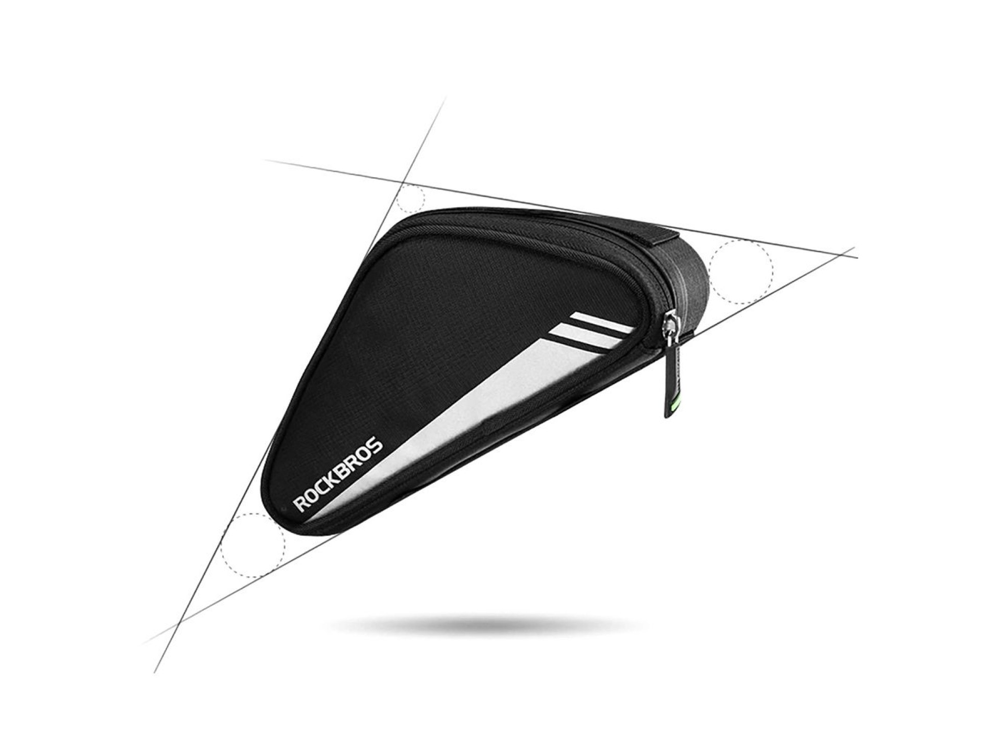 Bolsa para cuadro de bicicleta Rockbros B55-BK 0,7 l - negra