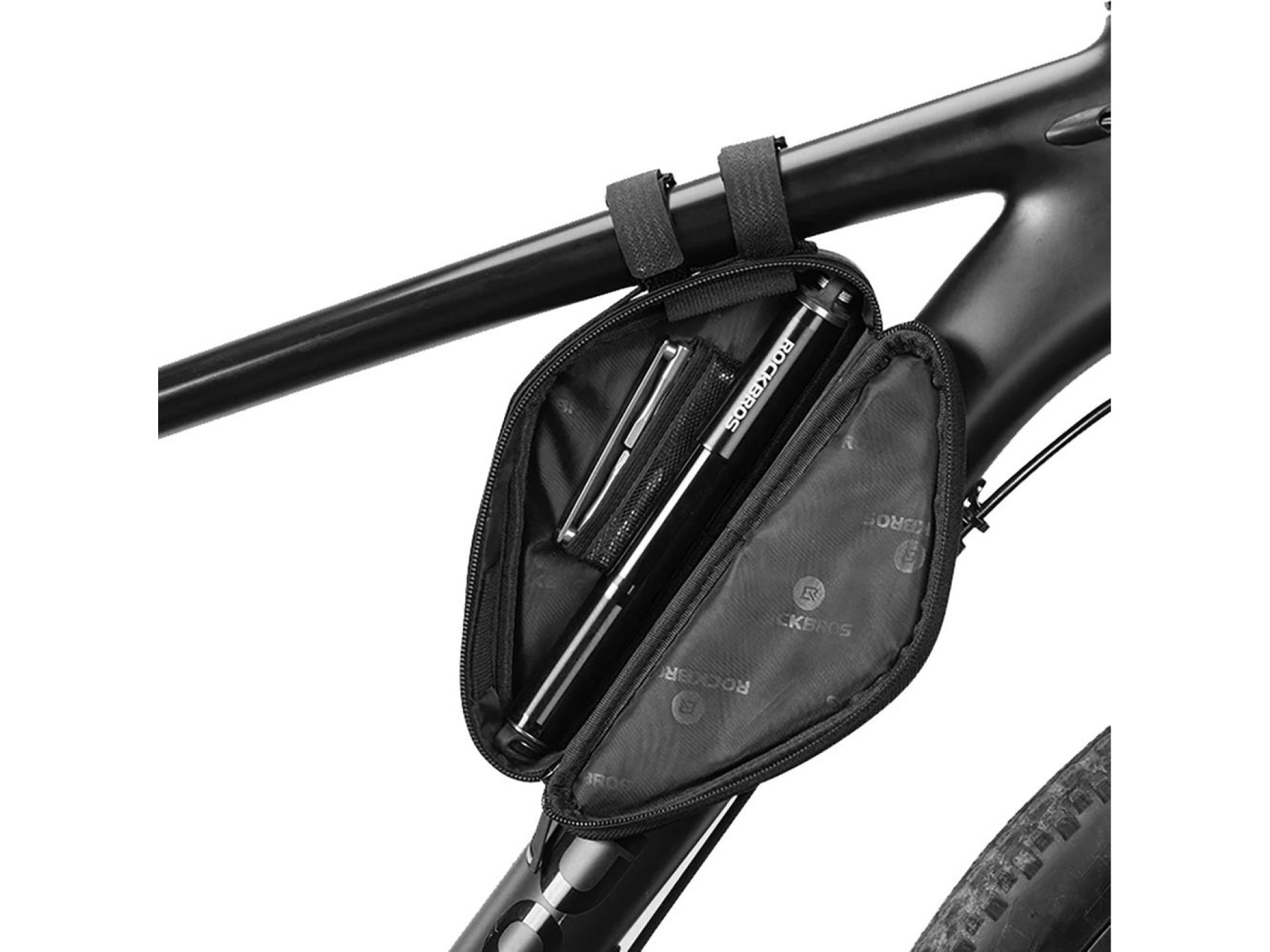 Bolsa para cuadro de bicicleta Rockbros B55-BK 0,7 l - negra