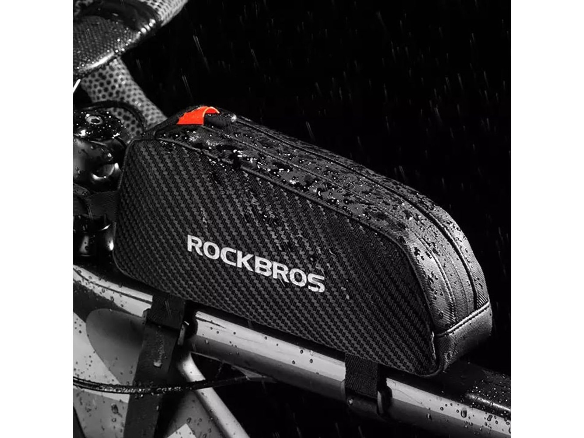 Bolsa de quadro de bicicleta trançada Rockbros 039BK 1L - Preta