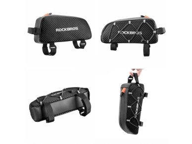 Rockbros 039BK 1L Braided Bike Frame Bag - Black Rockbros 039BK 1L Braided Bike Frame Bag - Black
