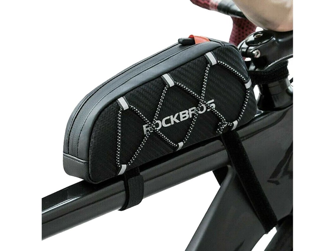 Bolsa de quadro de bicicleta trançada Rockbros 039BK 1L - Preta
